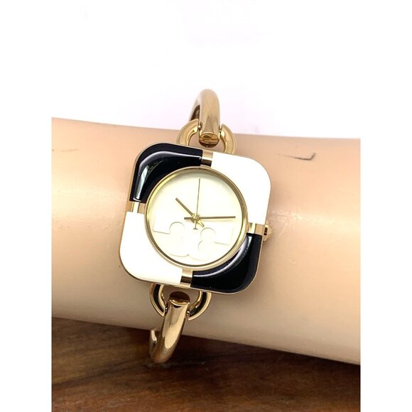 Tory Burch Women's Watch TBW6214SET Gold Cream Dial Bangle Interchangeable Bezel - Picture 11 of 15